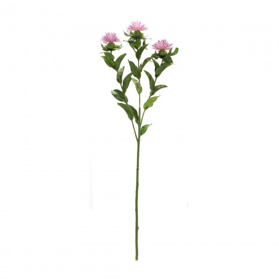 Thistle Spray (Set Of 6) 24.5"H Polyester, Pink