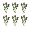Thistle Spray (Set Of 6) 24.5"H Polyester, Purple