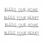 Bless Home And Heart (Set Of 4) 20.25"L x 2.25"H, 21"L x 2.25"H Metal