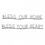 Bless Home And Heart (Set Of 4) 20.25"L x 2.25"H, 21"L x 2.25"H Metal