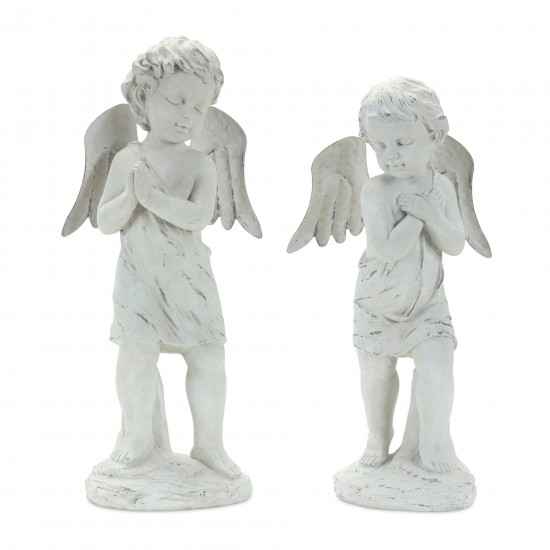 Cherub (Set Of 2) 14"H, 15"H Resin