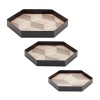 Tray (Set Of 3) 8.75"L x 1.5"H, 10.25"L x 1.5"H, 12"L x 1.75"H Iron/Mdf
