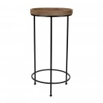 Accent Table (Set Of 3) 10.5"D, 12.25"D, 14.25"D Iron/Wood