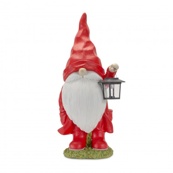 Gnome W/Lantern 11.25"L x 24.75"H Resin