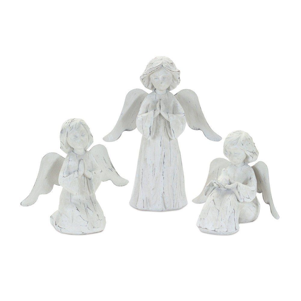 Angel (Set Of 3) 5"H, 6"H, 8"H Resin