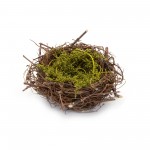 Nest And Nest With Eggs (Set Of 6) 6.5"D x 3"H Natural/Foam