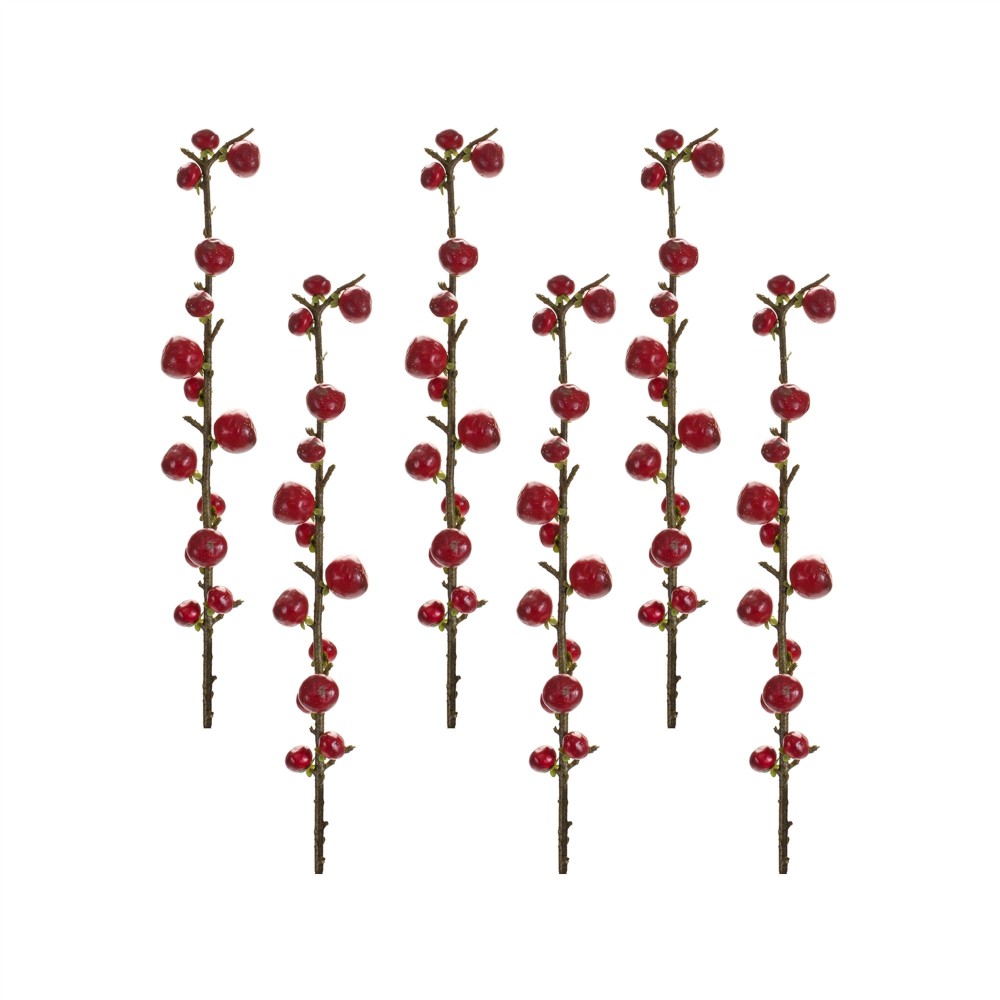 Berry Spray (Set Of 6) 33.25"H Plastic