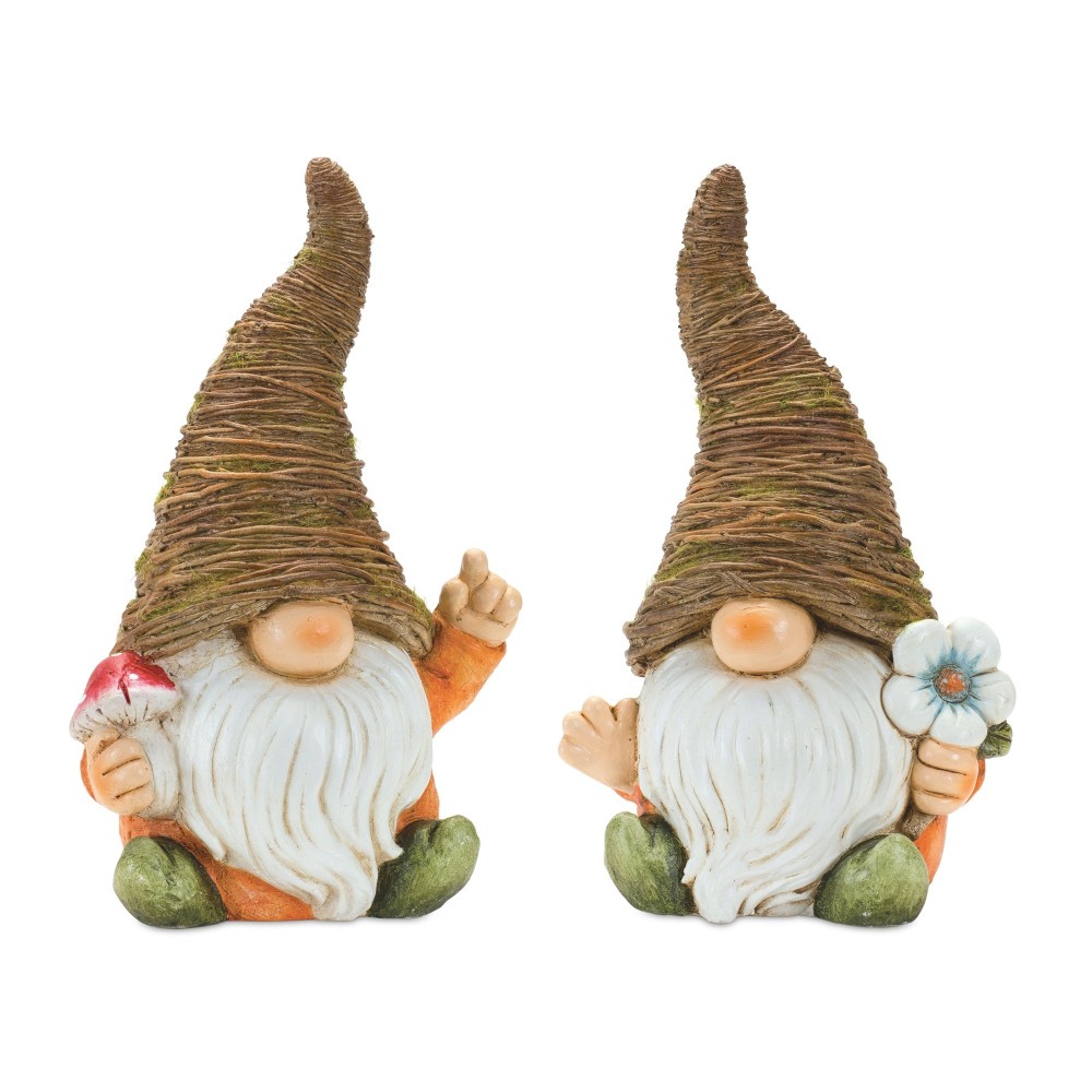 Gnome (Set Of 2) 16.5"H Mgo