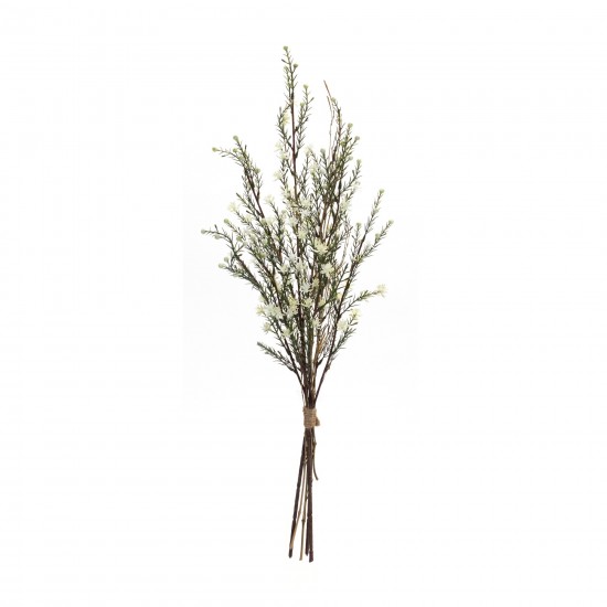 Leptospermum Bundle (Set Of 6) 26.25"H Plastic, Green, White, Brown