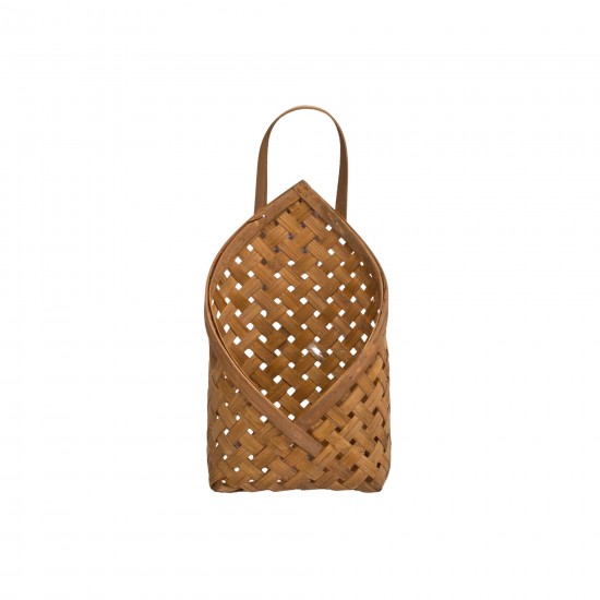 Basket Wall Pocket (Set Of 2) 7"L x 12.25"H, 9.25"L x 19"H Bamboo