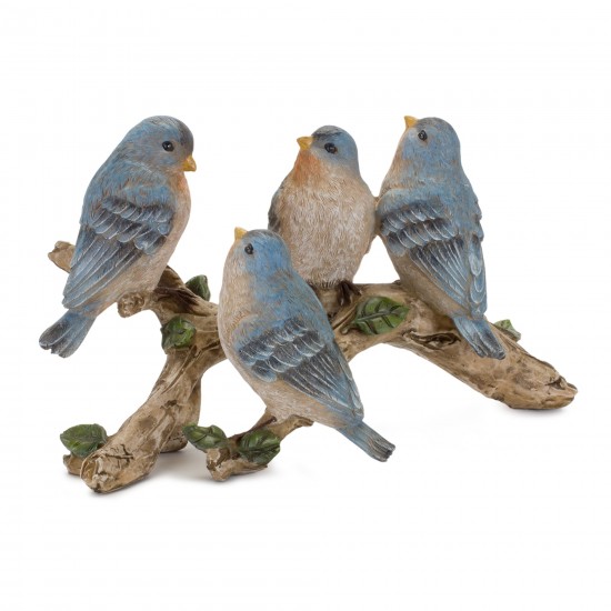 Birds On Branch 11"L x 6.25"H Resin