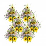 Mixed Sunflower Pick (Set Of 6) 19"H Polyester