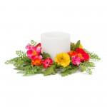 Poppy Candle Ring (Set Of 4) 15"D Polyester (Fits A 6" Candle)