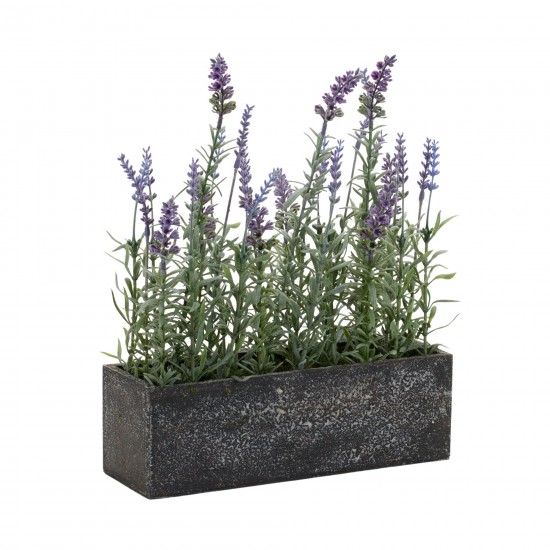 Potted Lavender (Set Of 2) 11.5"L x 14.75"H Plastic