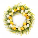 Tulip Wreath 21"D Polyester/Plastic/Twig