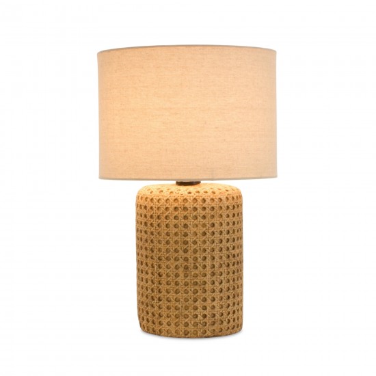 Table Lamp 18"H Cement/Linen