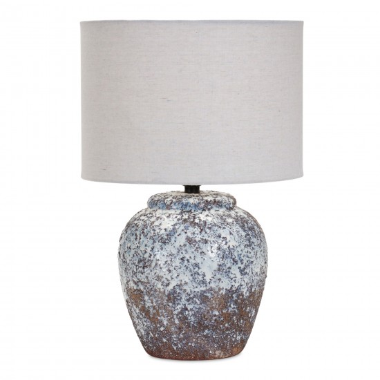 Table Lamp 17"H Ceramic/Linen