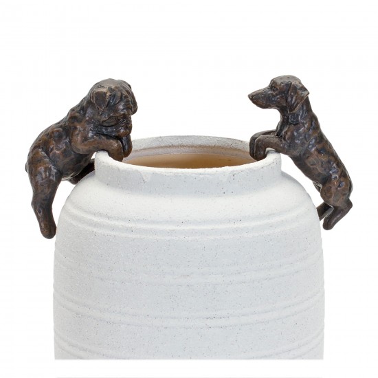 Dog Pot Hanger (Set Of 6) 3.5"H Resin