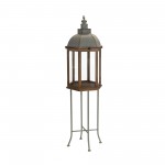 Lantern On Stand (Set Of 2) 11.25"D x 44"H, 16.5"D x 56"H Wood/Iron