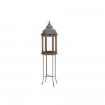 Lantern On Stand (Set Of 2) 11.25"D x 44"H, 16.5"D x 56"H Wood/Iron