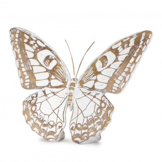 Butterfly (Set Of 3) 6.75"L x 5.5"H, 7"L x 5.5"H, 7.25"L x 5.75"H Resin