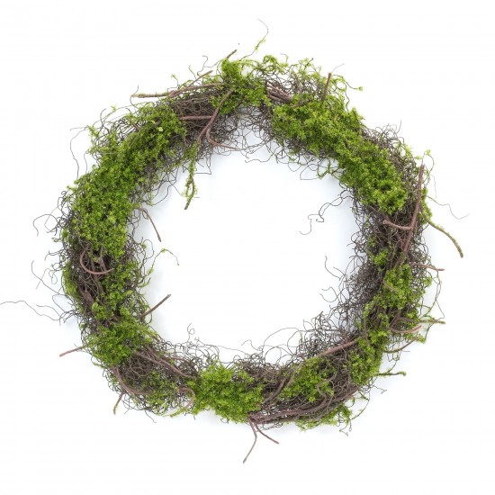 Moss Wreath (Set Of 4) 17.5"D Plastic
