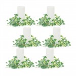 Mixed Ivy Candle Ring (Set Of 6) 10.25"D Polyester (Fits A 4" Candle)