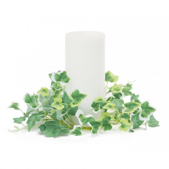 Mixed Ivy Candle Ring (Set Of 6) 10.25"D Polyester (Fits A 4" Candle)