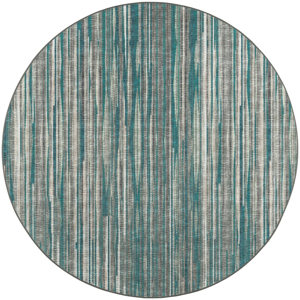 Amador AA1 Teal 10' x 10' Round Rug