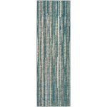 Amador AA1 Teal 2'6" x 8' Runner Rug