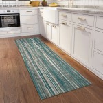 Amador AA1 Teal 2'6" x 8' Runner Rug