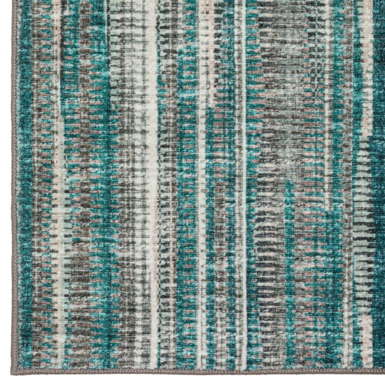 Amador AA1 Teal 2'6" x 8' Runner Rug