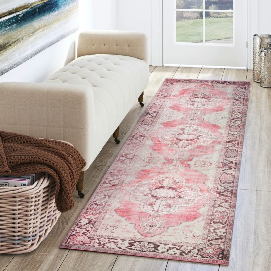 Amanti AM1 Blush 2'3" x 7'7" Runner Rug