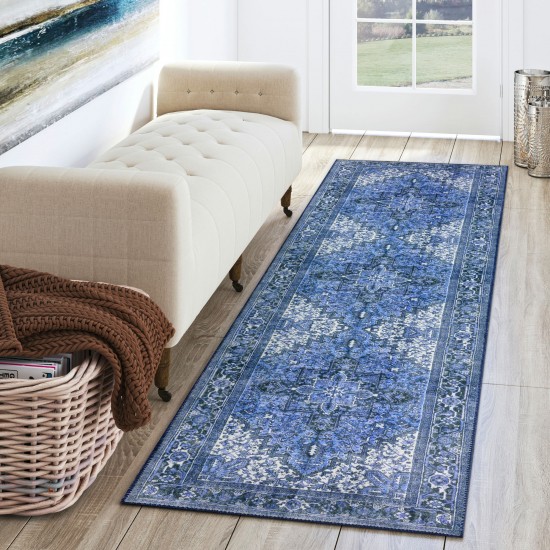 Amanti AM3 Cobalt 2'3" x 7'7" Runner Rug