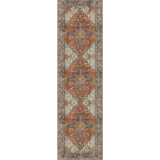 Amanti AM3 Copper 2'3" x 7'7" Runner Rug