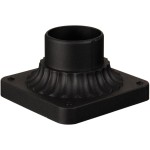 3.5" Post Adapter Base in Matte Black