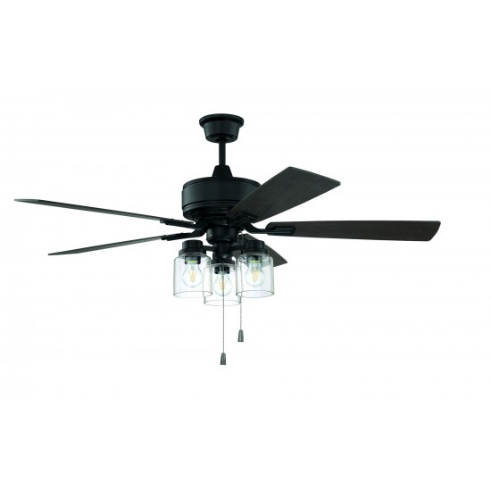 52" Kate Ceiling Fan in Flat Black