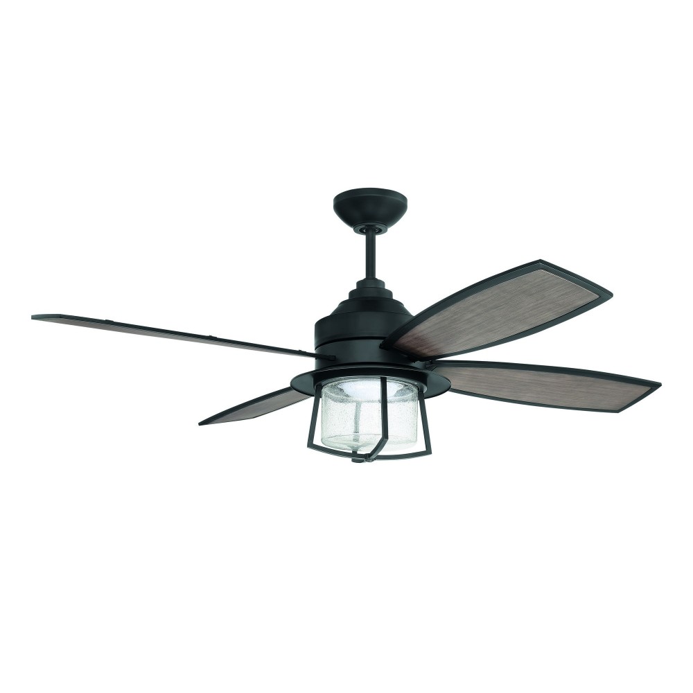 52" Waterfront Ceiling Fan in Flat Black