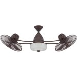 14" Bellows II Ceiling Fan in Aged Bronze Textured