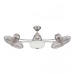 14" Bellows II Ceiling Fan in Brushed Polished Nickel