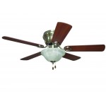 42" Wyman Ceiling Fan in Brushed Polished Nickel, WC42BNK5C1