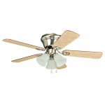 42" Wyman Ceiling Fan in Brushed Polished Nickel, WC42BNK5C3F