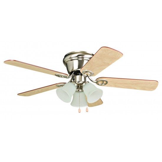 42" Wyman Ceiling Fan in Brushed Polished Nickel, WC42BNK5C3F