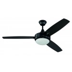 52" Targas Ceiling Fan in Gloss Black, TG52GBK3