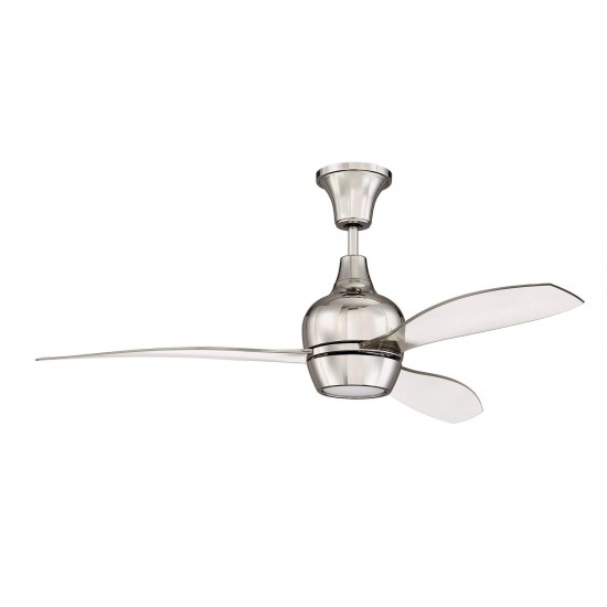 52" Bordeaux Ceiling Fan in Polished Nickel, BRD52PLN3