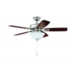 42" Twist N Click Ceiling Fan in Brushed Polished Nickel