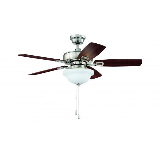 42" Twist N Click Ceiling Fan in Brushed Polished Nickel