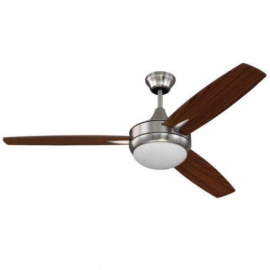 52" Targas Ceiling Fan in Brushed Polished Nickel, TG52BNK3-UCI