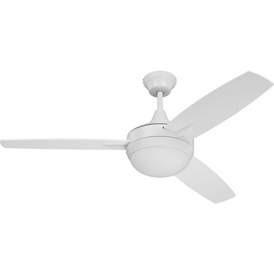 52" Targas Ceiling Fan in White