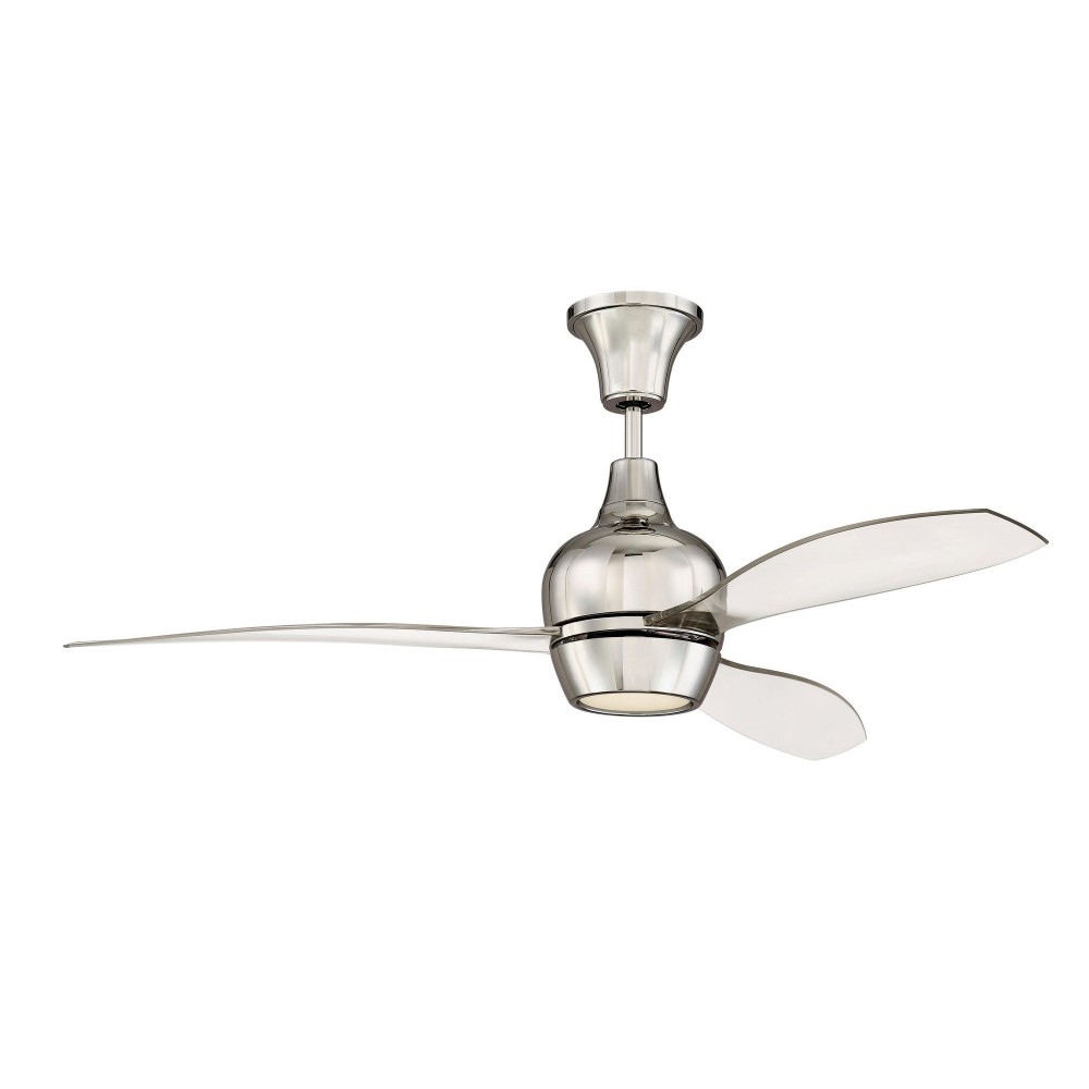 52" Bordeaux Ceiling Fan in Polished Nickel, BRD52PLN3-UCI